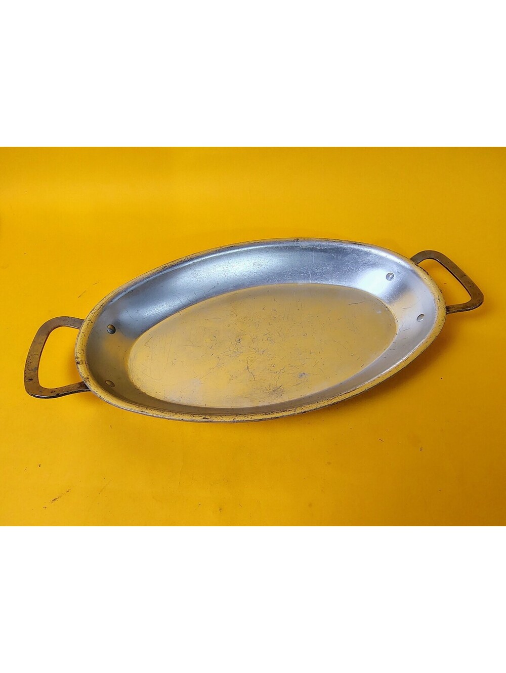 Vintage Wear-Ever Centennial Oval Aluminum Pan 15x9 Fish Roaster Platter USA